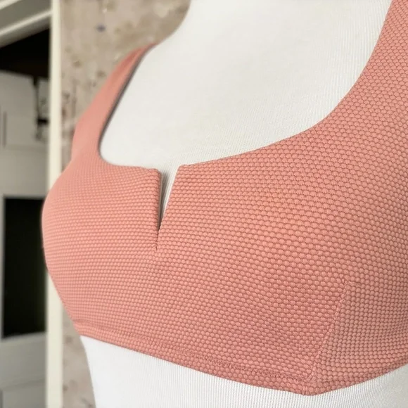 Lululemon Honeycomb Dip Square Swim Bikini Set, Pink Savannah - Picture 3 of 6